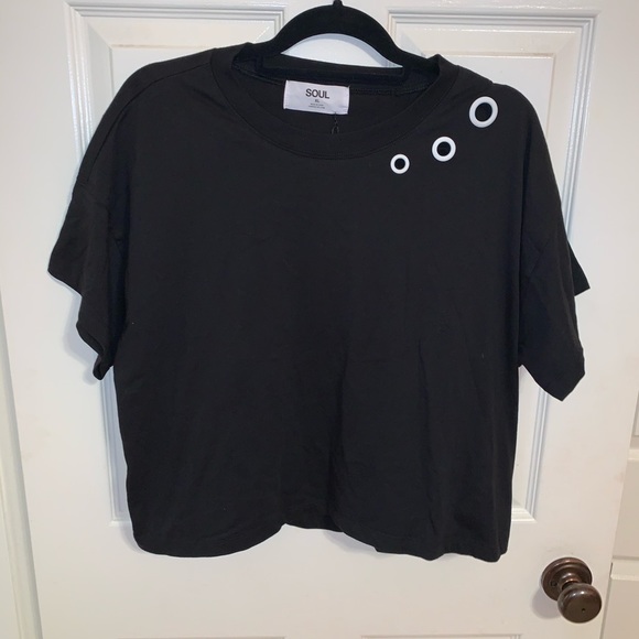 SoulCycle Grommet Cropped Tee - Picture 2 of 8
